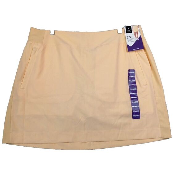 Member's Mark Women's Built-In Short Stretch Woven Active Skort Yellow XXL - Picture 2 of 11
